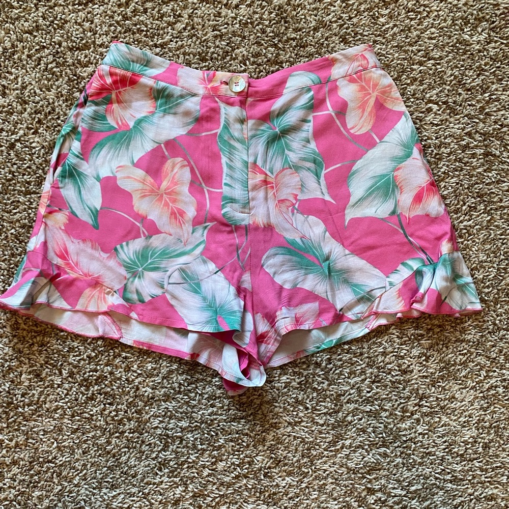 Privacy Please Pink Tropical Shorts